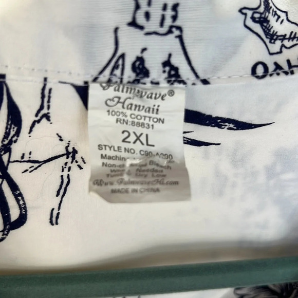 Palmwave Men's 2XL . Button Up 100% Cotton Hawaiian Tropical Aloha Shirt - Picture 2 of 4